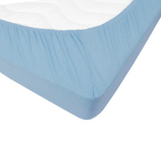 Простирадло трикотажне на резинці Iris Home - Блакитний 160*200+25