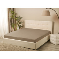Простирадло трикотажне на резинці Iris Home - Кавовий 160*200+25