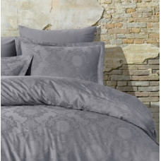 Постільна білизна Dantela Vita сатин жакард - Louisa antrasit антрацит євро