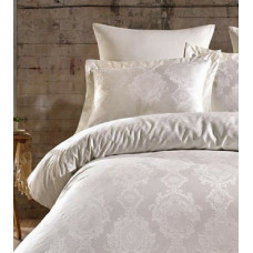 Постільна білизна Dantela Vita сатин жакард - Louisa krem кремовий євро