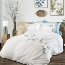 Постільна білизна Dantela Vita сатин з вишивкою - Neva євро