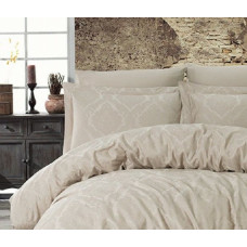 Постільна білизна Dantela Vita сатин жакард - Parashie bej бежевий євро