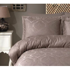 Постільна білизна Dantela Vita сатин жакард - Parashie kahve кавовий євро