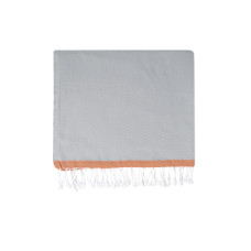 Рушник Barine Pestemal - Basak 95*165 Light Grey-Orange сірий-помаранчевий