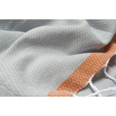 Рушник Barine Pestemal - Basak 95*165 Light Grey-Orange сірий-помаранчевий