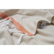 Рушник Barine Pestemal - Basak 95*165 Beige-Orange бежевий-помаранчевий