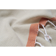 Рушник Barine Pestemal - Basak 95*165 Beige-Orange бежевий-помаранчевий