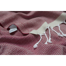 Рушник Barine Pestemal - Basak 95*165 Marsala-Beige марсала-бежевий