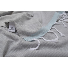 Рушник Barine Pestemal - Basak 95*165 Light Grey-Mint сірий-ментоловий