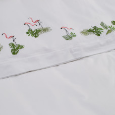 Постільна білизна Dantela Vita сатин з вишивкою - Flamenco євро