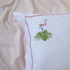 Постільна білизна Dantela Vita сатин з вишивкою - Flamenco євро