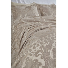 Покривало жакард з наволочками Dantela Vita - Armada bej бежевий євро