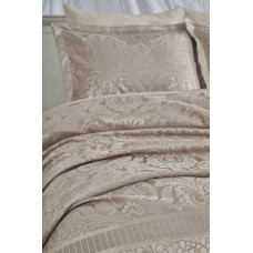 Покривало жакард з наволочками Dantela Vita - Hazel vizon бежевий євро
