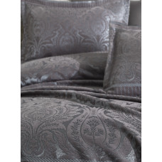 Покривало жакард з наволочками Dantela Vita - Hazel antrasit антрацит євро