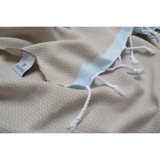 Рушник Barine Pestemal - Basak 95*165 Beige-Mint бежевий-ментоловий