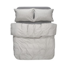 Постільна білизна Lotus Home Washed cotton - Pinstripe antracite полуторний