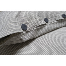 Постільна білизна Lotus Home Washed cotton - Pinstripe antracite полуторний