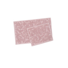 Набір килимків Karaca Home - Kelly Flower pudra пудровий 50*80+50*40