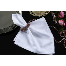 Набір столових серветок Iris Home - Білий сатин страйп 1*1 50*50 (6 од)