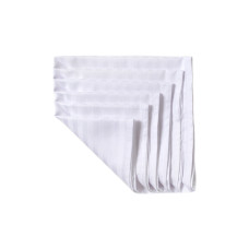 Набір столових серветок Iris Home - Білий сатин страйп 1*1 45*45 (6 од)