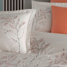 Постільна білизна Dantela Vita сатин з вишивкою - Blesk bej бежевий євро