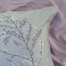 Постільна білизна Dantela Vita сатин з вишивкою - Blesk gri сірий євро