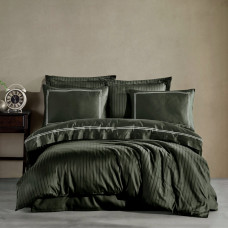 Постільна білизна Dantela Vita сатин з вишивкою - Imge haki хакі євро