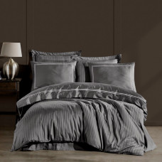 Постільна білизна Dantela Vita сатин з вишивкою - Imge gri сірий євро
