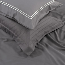 Постільна білизна Dantela Vita сатин з вишивкою - Imge gri сірий євро