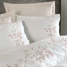 Постільна білизна Dantela Vita сатин з вишивкою - Alya krem кремовий сімейний