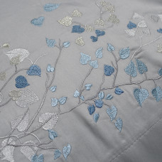 Постільна білизна Dantela Vita сатин з вишивкою - Alya gri сірий сімейний