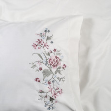 Постільна білизна Dantela Vita сатин з вишивкою - Efsa krem кремовий сімейний