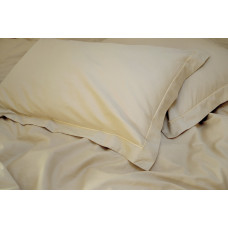 Постільна білизна сатин premium Lotus Home - Dakota бежевий євро