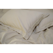 Постільна білизна сатин premium Lotus Home - Dakota світло-бежевий євро