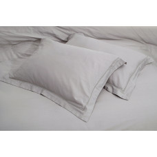 Постільна білизна сатин premium Lotus Home - Dakota світло-сірий сімейний