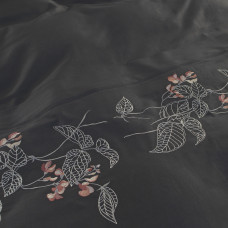 Постільна білизна Dantela Vita сатин з вишивкою - Efra antrasit антрацит євро