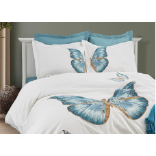 Постільна білизна Dantela Vita сатин з вишивкою - Mariposa євро