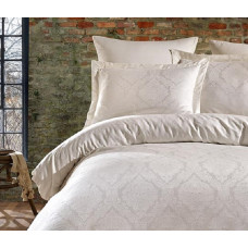 Постільна білизна Dantela Vita сатин жаккард - Parashie krem кремовий євро