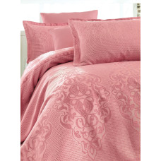 Покривало жакард з наволочками Dantela Vita - Mina g.kurusu рожевий євро