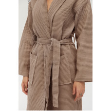 Халат Lotus Home - Waffle kahve 2XL