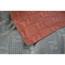 Постільна білизна сатин Lotus Home - Smith цегляний/зелений євро