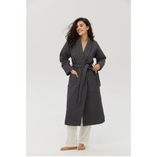 Халат Lotus Home - Waffle antrasit 3XL