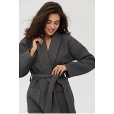 Халат Lotus Home - Waffle antrasit 3XL
