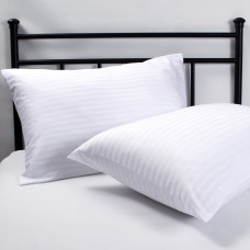 Наволочки Iris Home Готель - Сатин Страйп 1*1 білий 50*90 (2од)