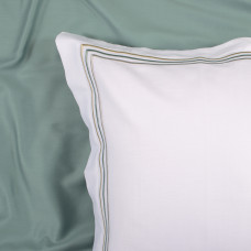Постільна білизна Dantela Vita сатин з вишивкою - Florentino beyaz-mint білий-ментоловий євро