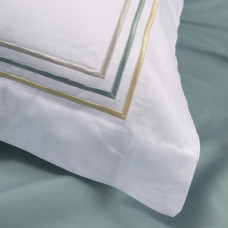 Постільна білизна Dantela Vita сатин з вишивкою - Florentino beyaz-mint білий-ментоловий євро