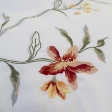 Постільна білизна Dantela Vita сатин з вишивкою - Felicita beyaz білий євро