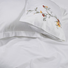 Постільна білизна Dantela Vita сатин з вишивкою - Felicita beyaz білий євро