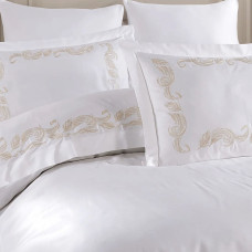 Постільна білизна Dantela Vita сатин з вишивкою - Angelina bej бежевий євро