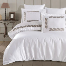 Постільна білизна Dantela Vita сатин з вишивкою - Emily євро